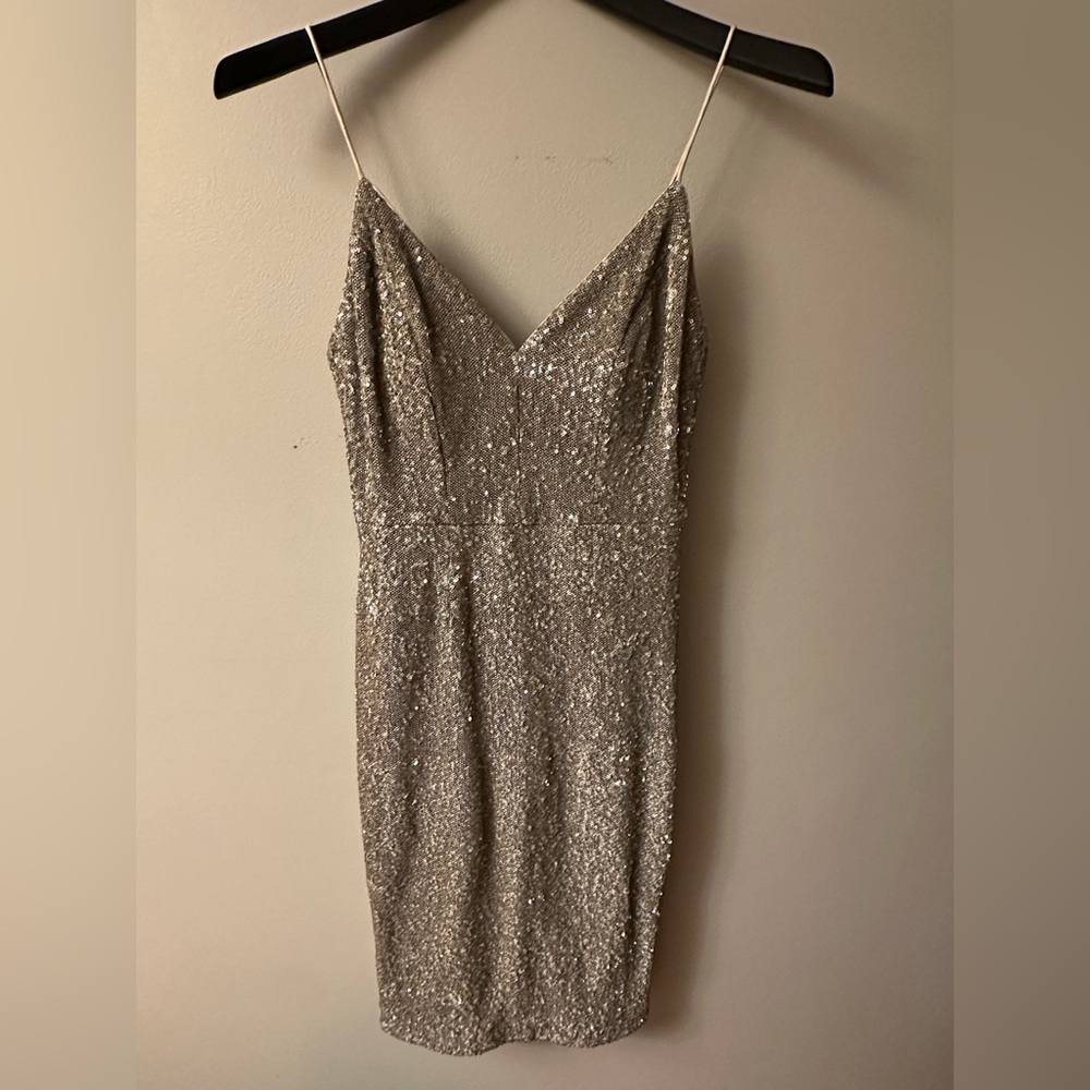 Vince Camuto Gold sequins dress size 2